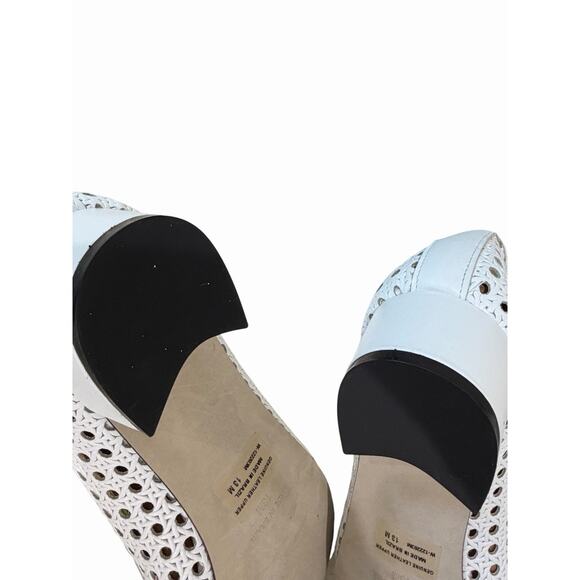 Walking Cradles Women’s 13 Eyelet Cutout White Prep Pump Heel Office Work Church